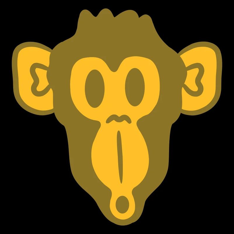 Startled curious funny monkey