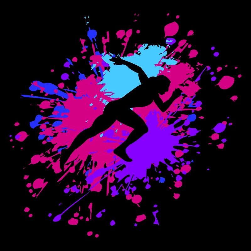 Athlétisme Athlétisme Athlétisme Runner Color Splash