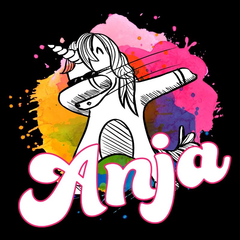 ANJA - Beau nom avec licorne dabbing