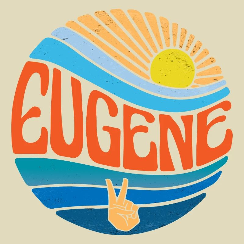 Eugene Hemd Vintage Sunset Eugene Groovy Tie Dye