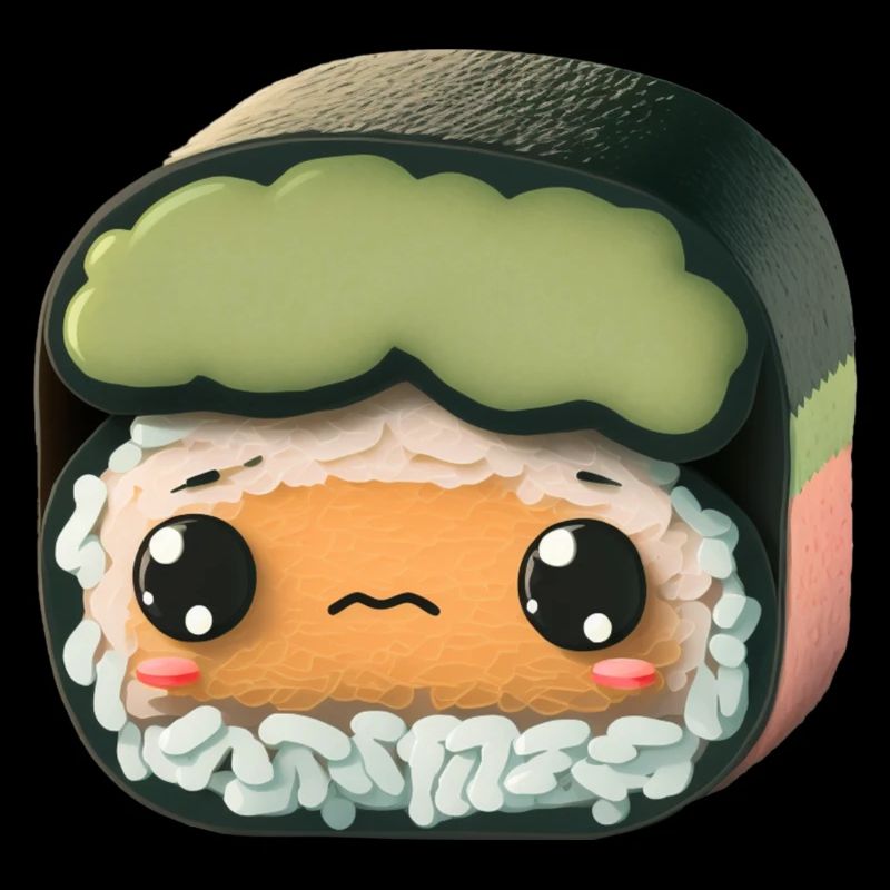 Cute Realistic Sushi Roll