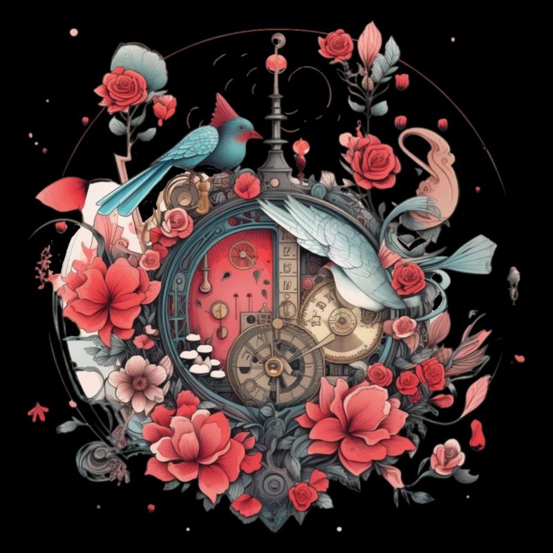 Blumen, Uhr design