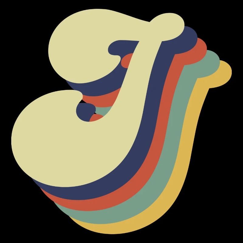 Retro J Letter