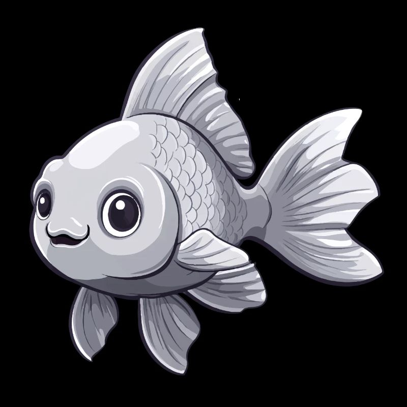 Poisson rouge à queue voilée argentée