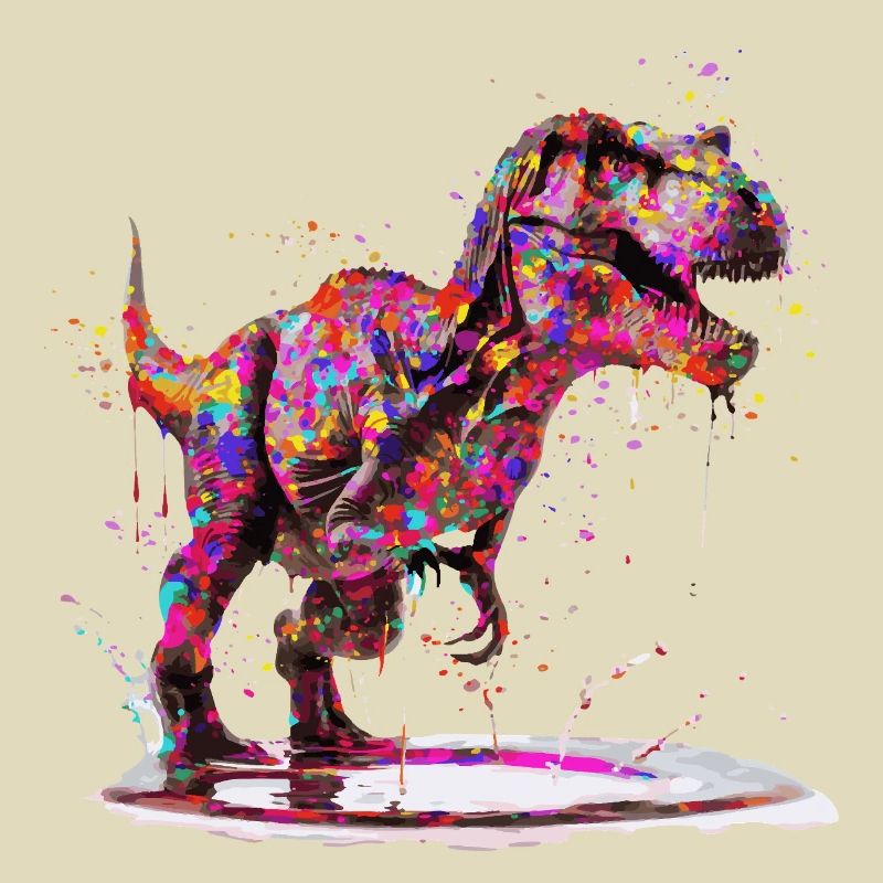 Farbrevolution – T-Rex mit Stil