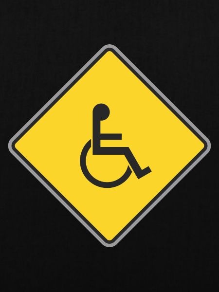 Verkehrsschild für Invaliden