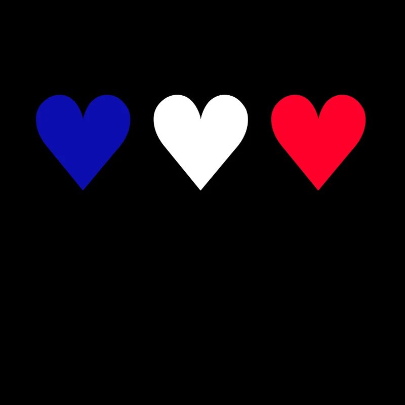 Coeurs bleu blanc rouge