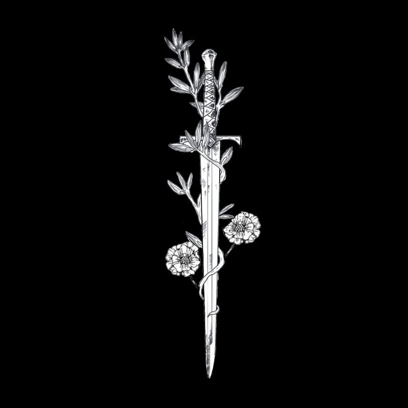 Épée de fleurs et de plantes