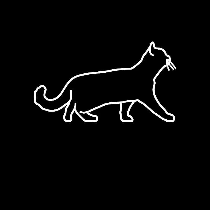 Silhouette de chat - Blanc