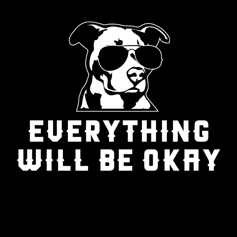 everything will be okay hunde design spruch