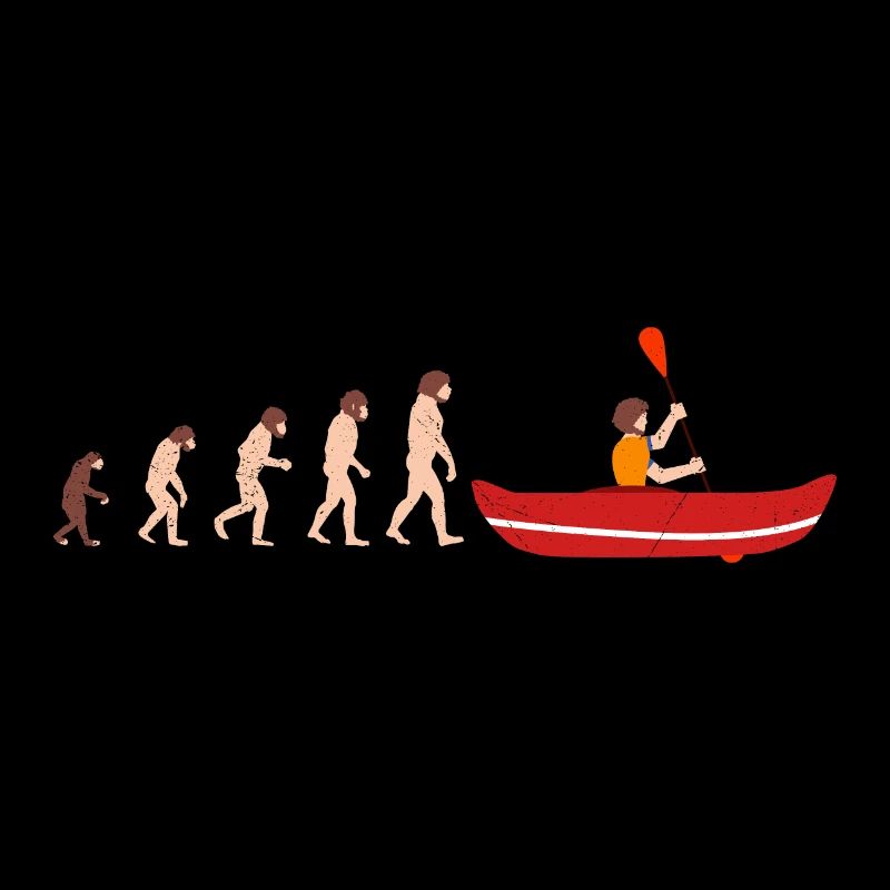 Evolution Canoeing Kanu Lustige Geschenkidee