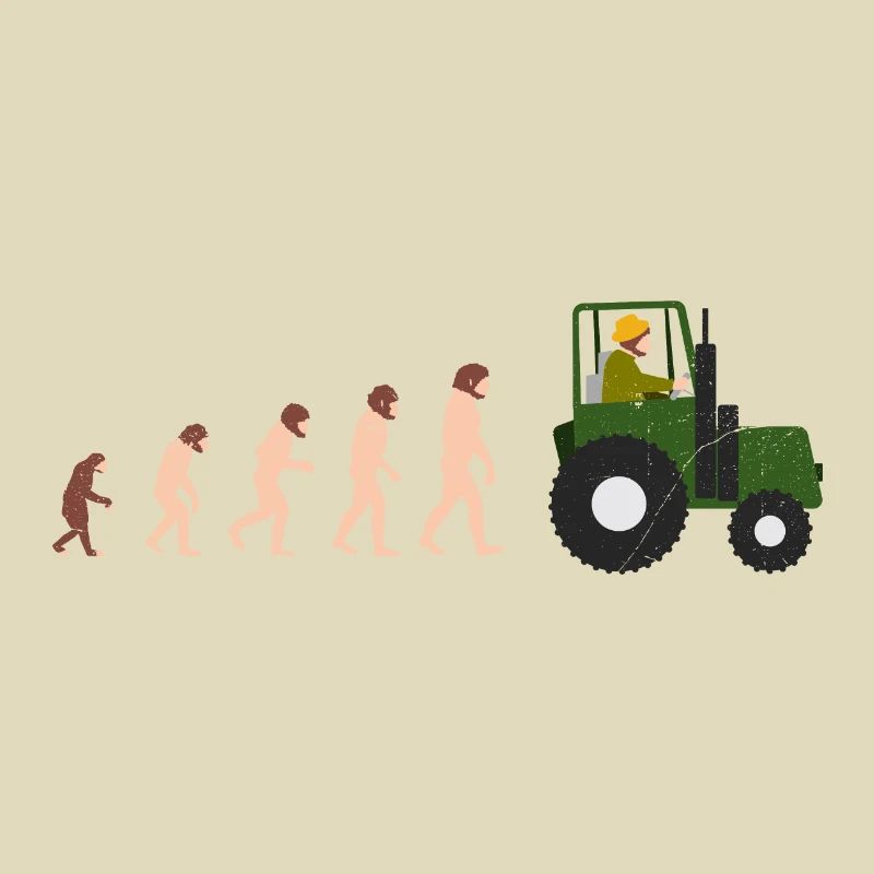 Evolution Farmer Funny Gift Idea