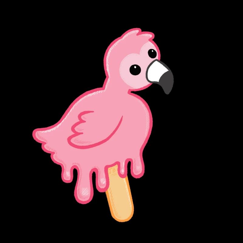 Flamingo Eis am Stiel