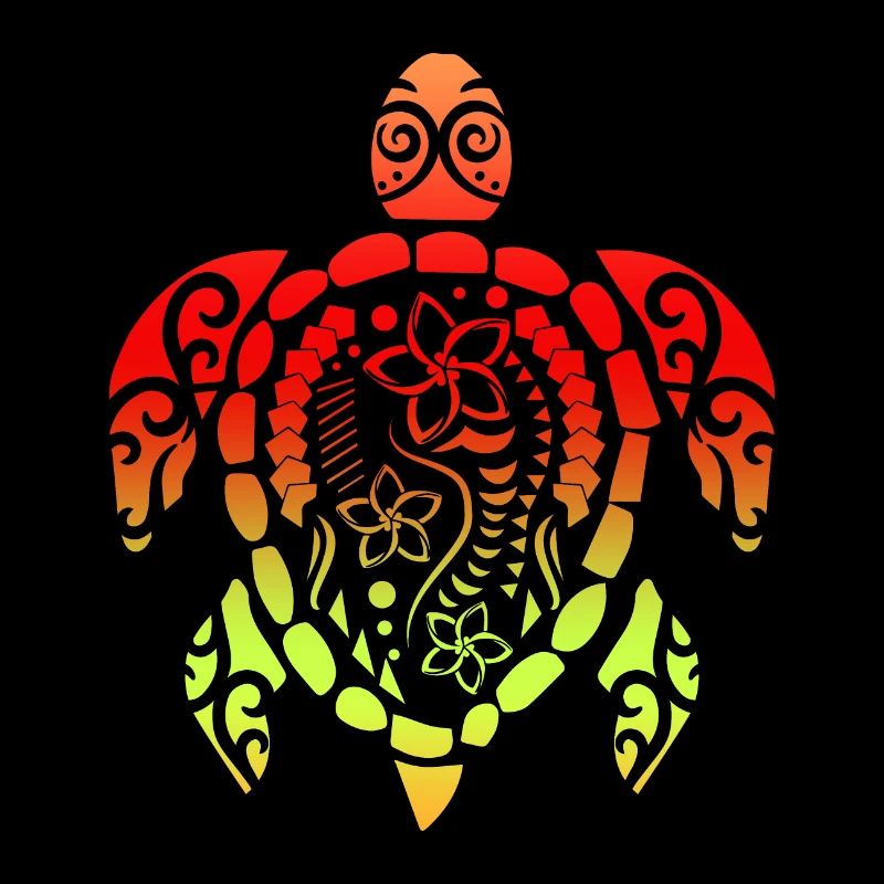Samoan Turtle Polynesia Tribal Tattoo Gift