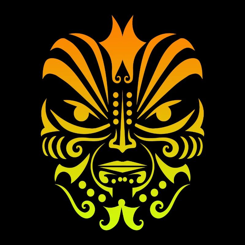 Maori warrior face Polynesia tribal tattoo
