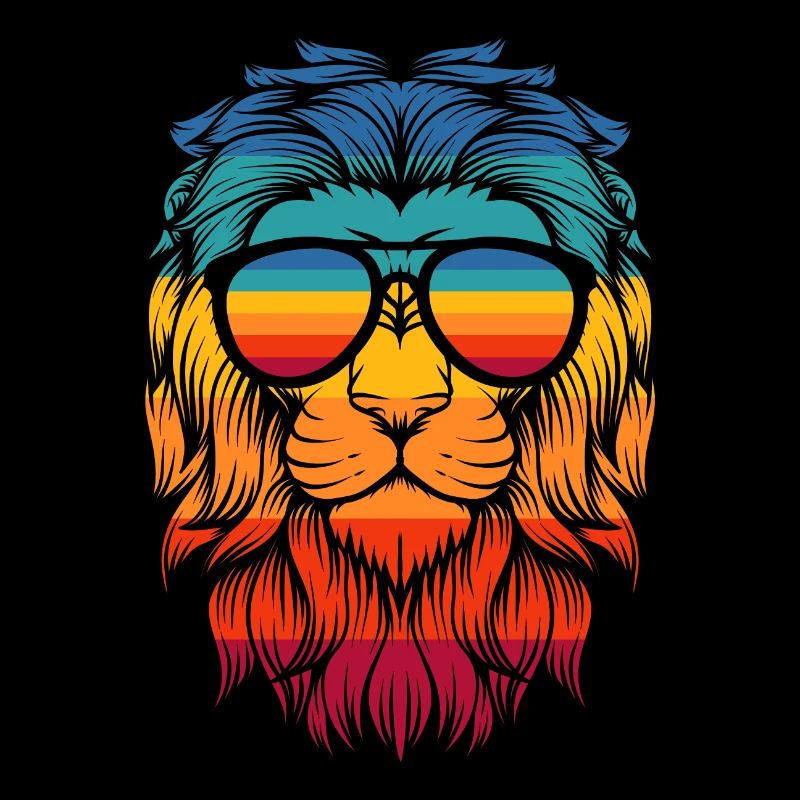 Löwe mit Brille