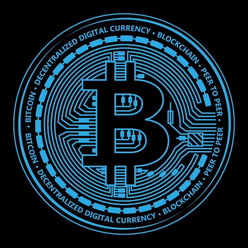 B Bitcoin blaue Schaltung