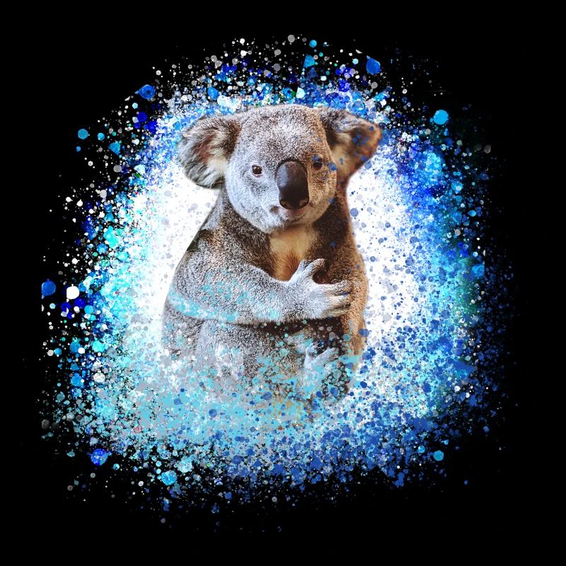 koala ,blau,graffiti,malerei,koala bär