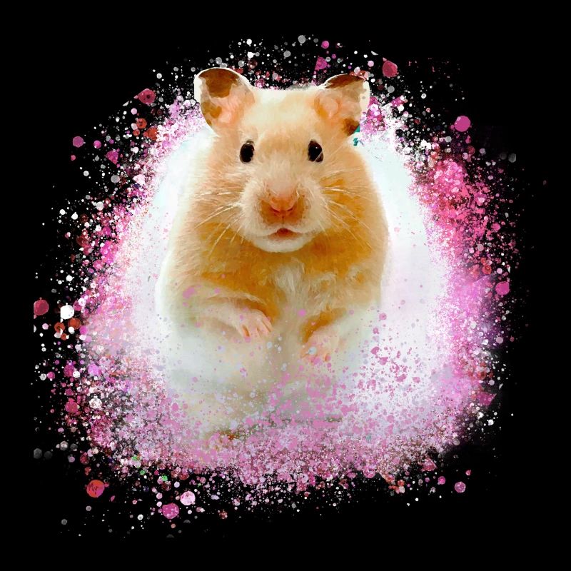 hamster, graffiti,malerei,pink,goldhamster