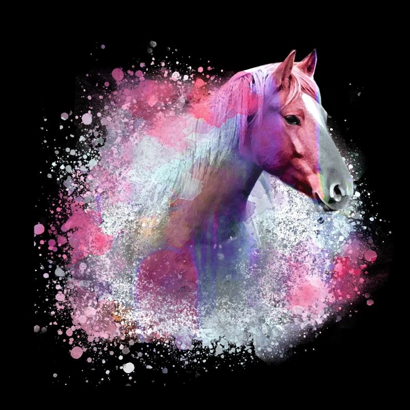 haflinger,pferd,graffiti, malerei, pferdekopf,bunt
