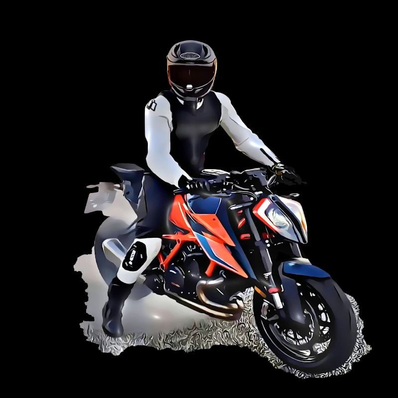 Poster Motorradfahrer