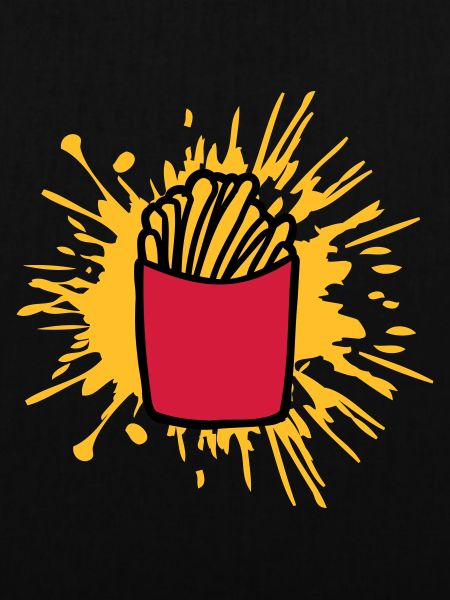 Farbklecks Pommes Frites
