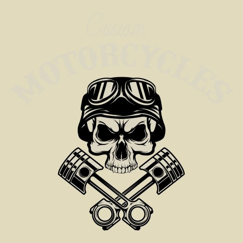 Skull biker motorcycles
