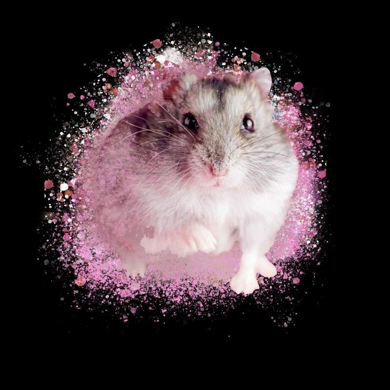zwerghamster,hamster,weiss,graffiti,malerei,rosa