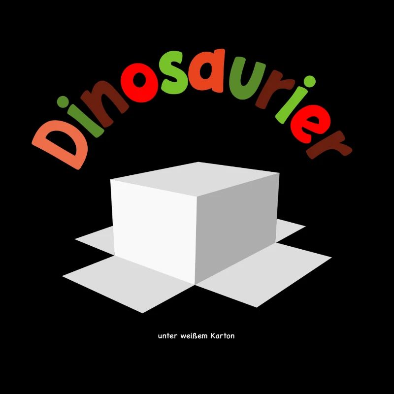 Dinosaurier unter weißem Karton