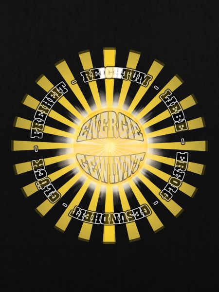Sonnenrad ReICHtum ICH Energie Gewinnt