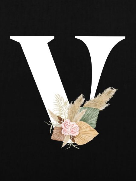 Buchstabe V Blumen