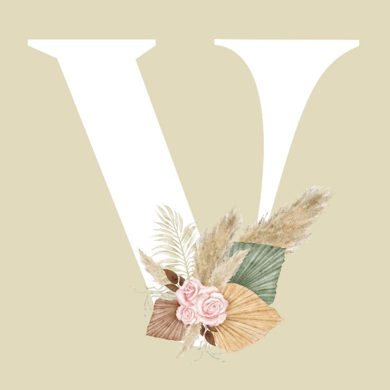 Buchstabe V Blumen
