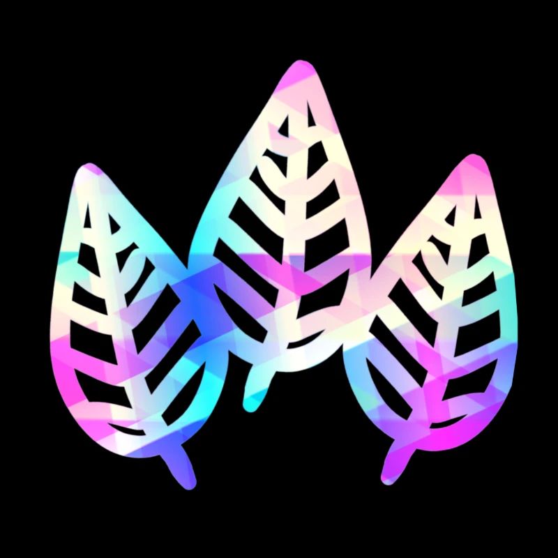three leaves colors pattern sheet colorful