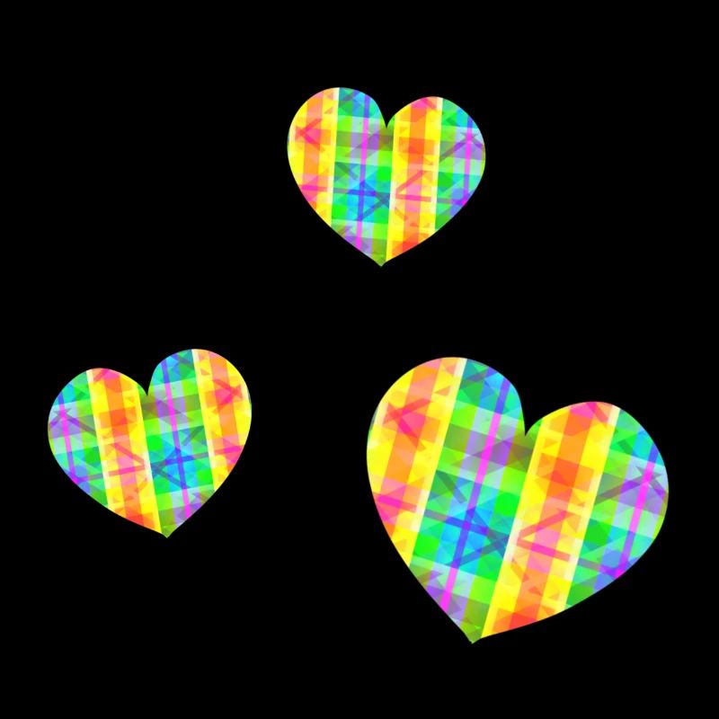 three forms hearts love