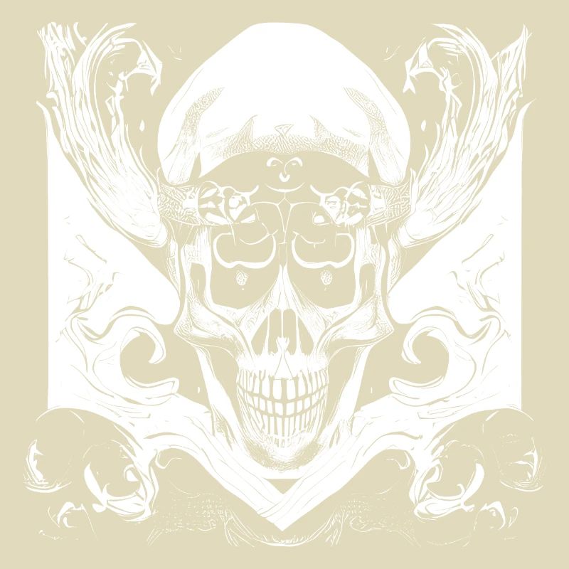 Halloween- oder Horror- Totenschädel mit Ornamente