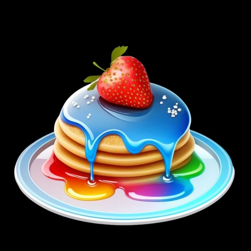 Saftige Regenbogenpfannkuchen