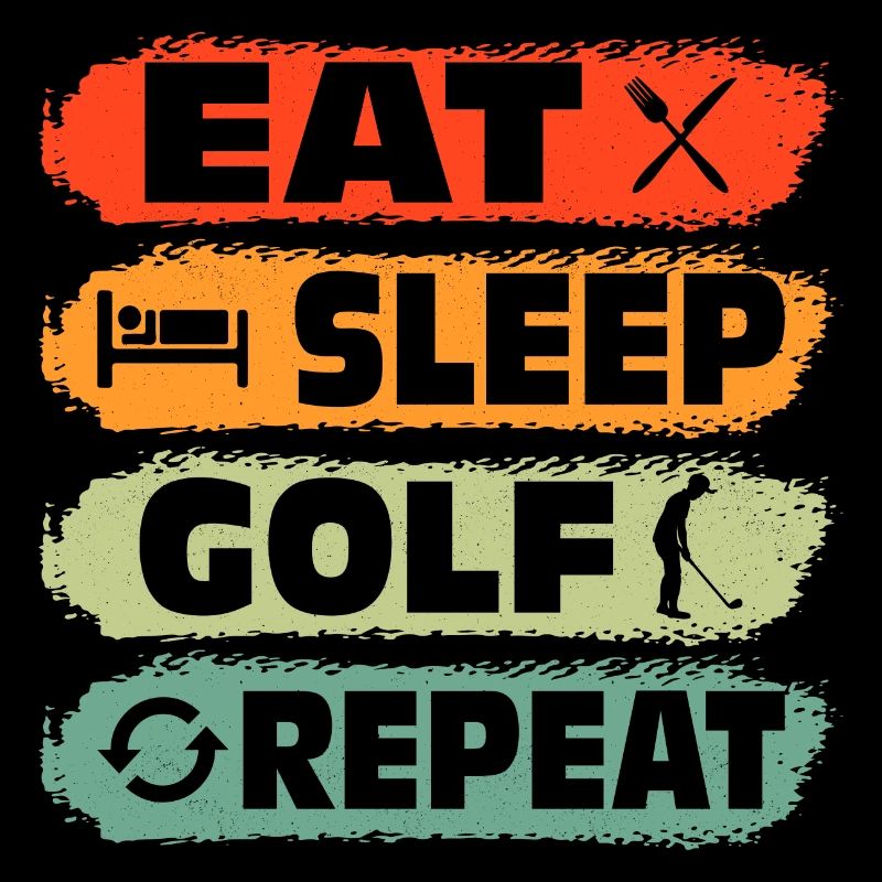 Manger dormir Golf Répéter Par Tee Golfing