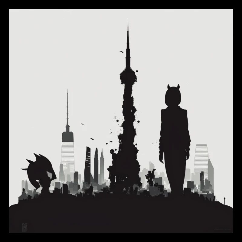 Tokyo skyline robot 2