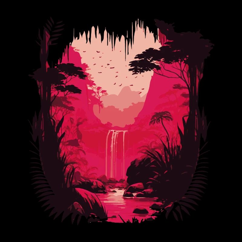 Tropical waterfall