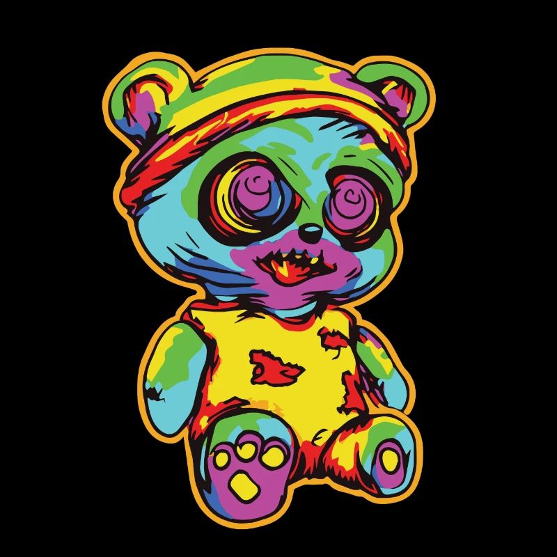 Horror Scary Bear Halloween Grim Grin