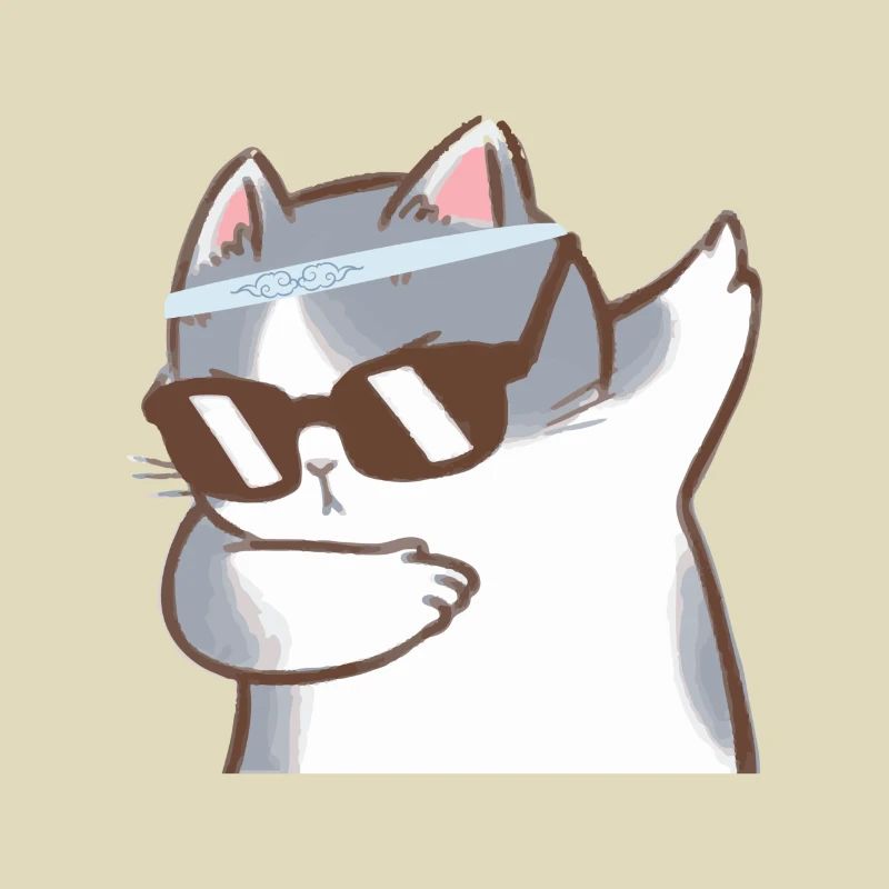 Katze mit Dab