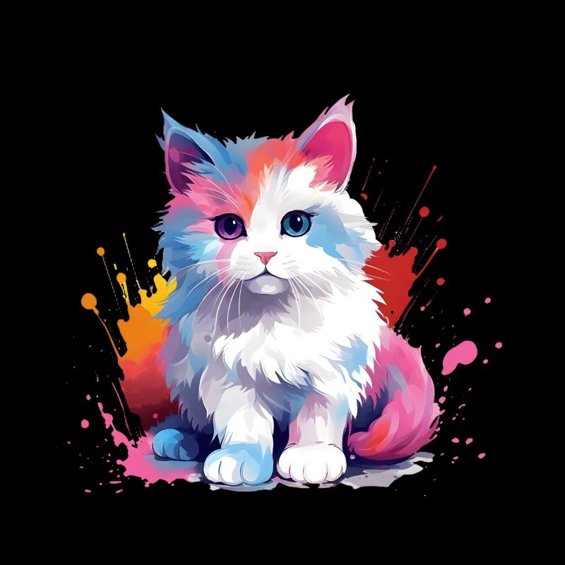 Splash Cat Kitty Design Geschenkidee
