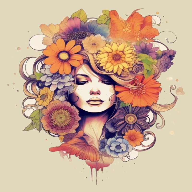 Flower Power Mädchen 5