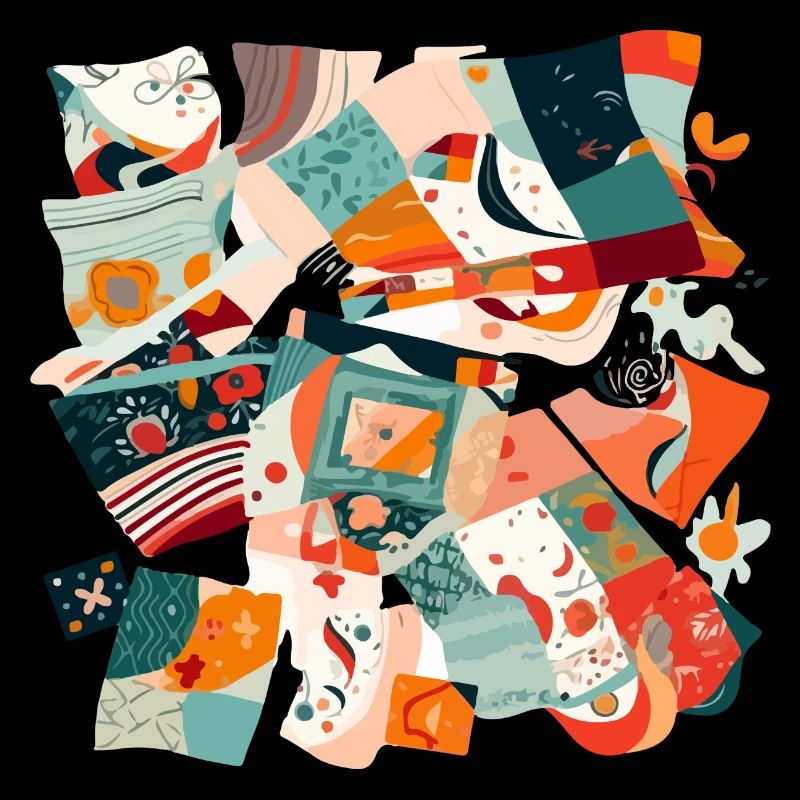 Patchwork aus Stoff