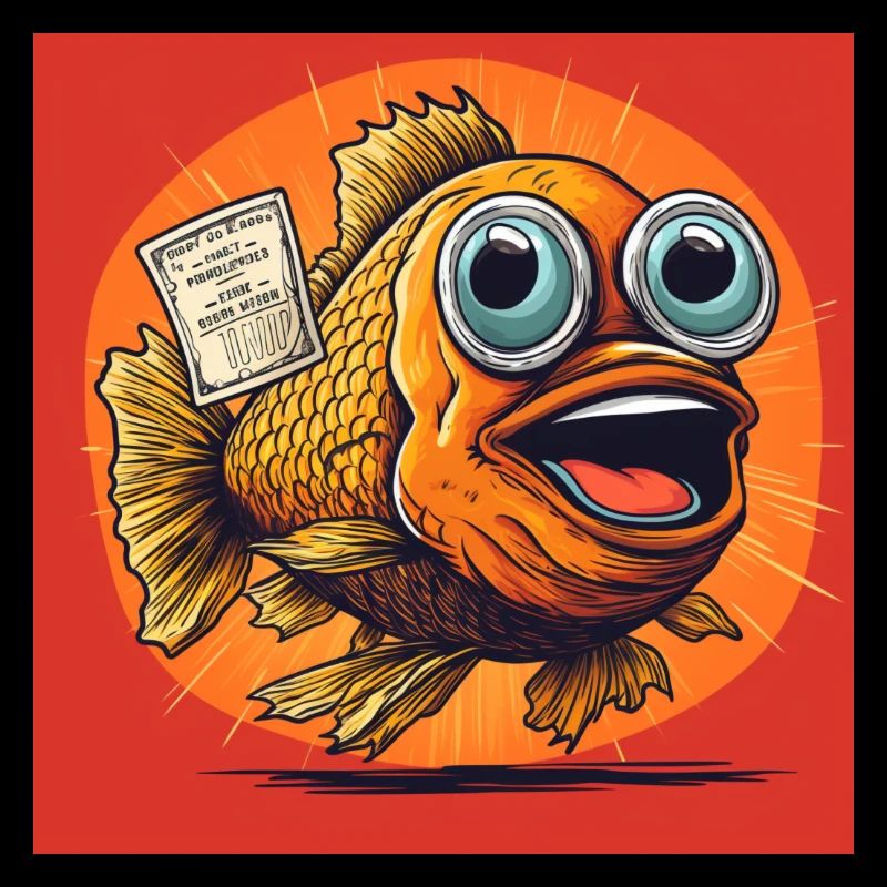 Comic style fish