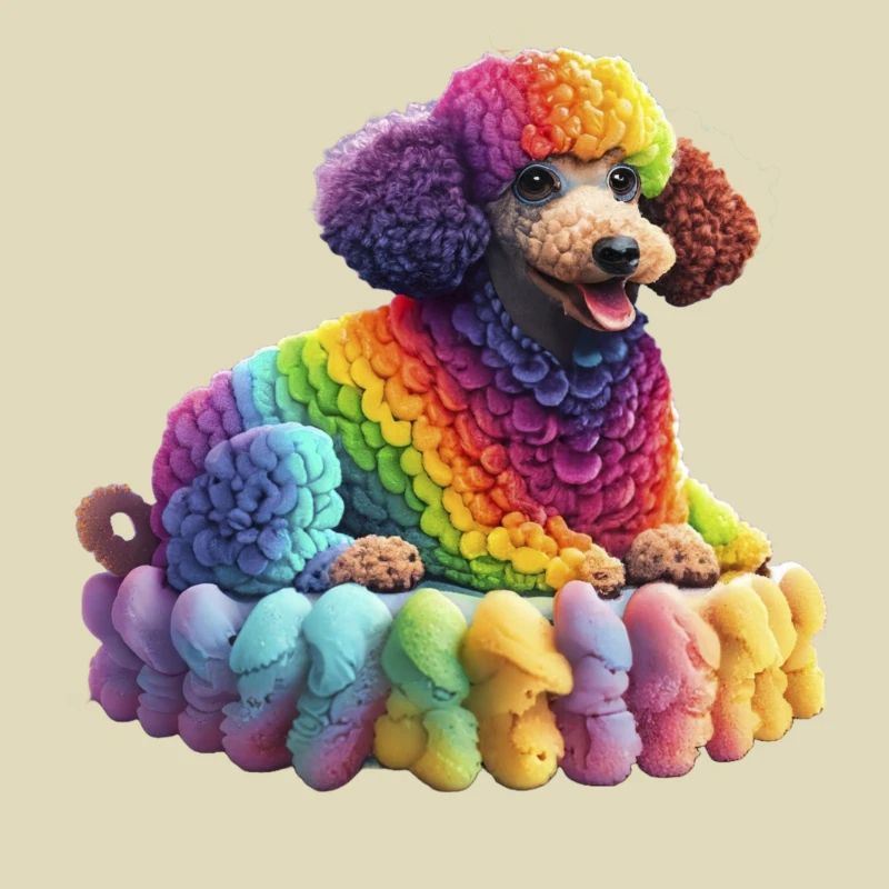 Regenbogen Pudel