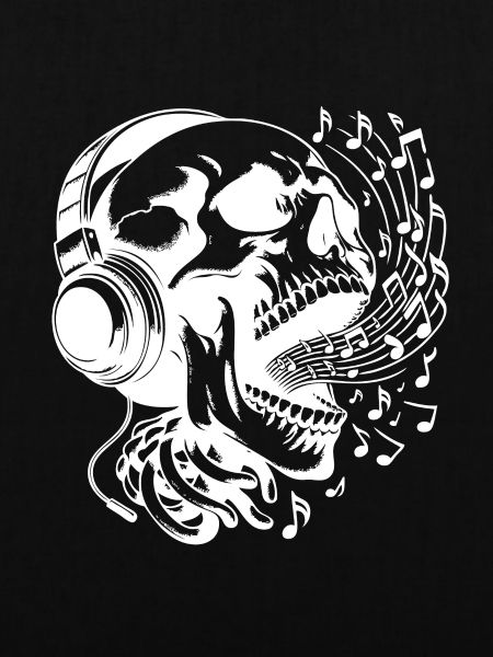 Vanitas Singender Schädel Kopfhörer