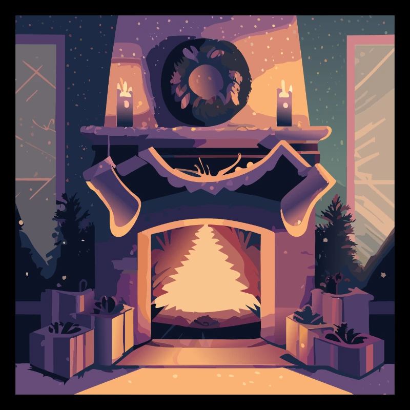 Christmas fireplace