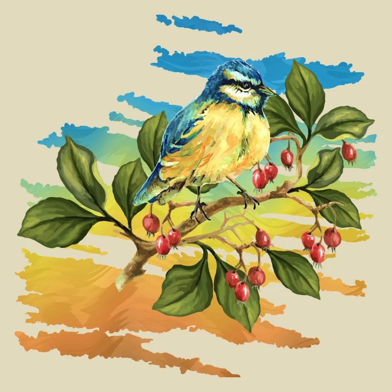 Bunter Vogel