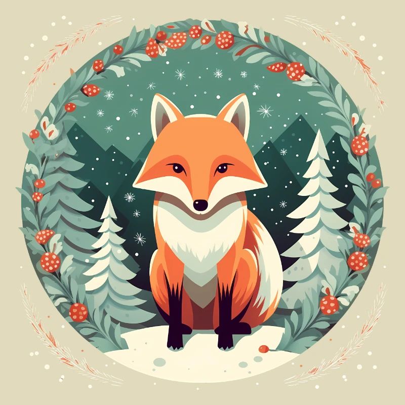 Fuchs mit weihnachtlichen Elementen, Liebesfüchse